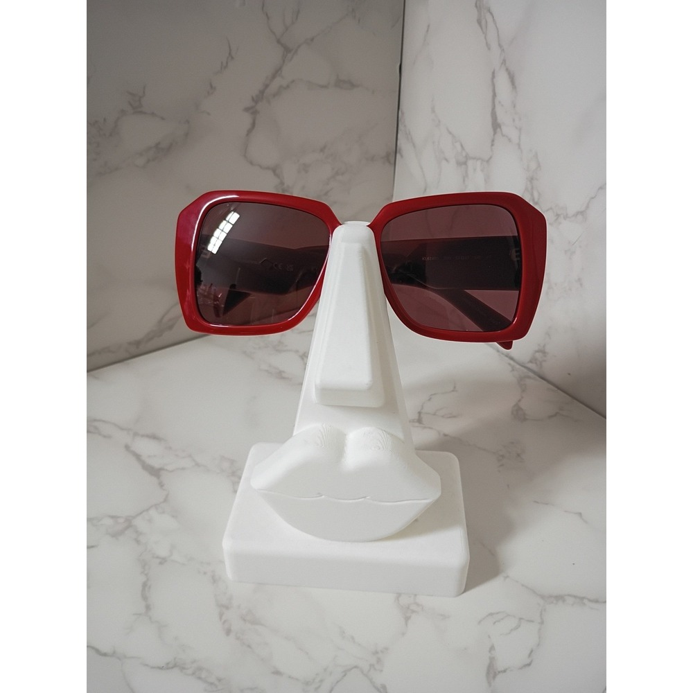 KARL LAGERFELD Red Rectangular Women's Sunglasses w/ Case - EUC